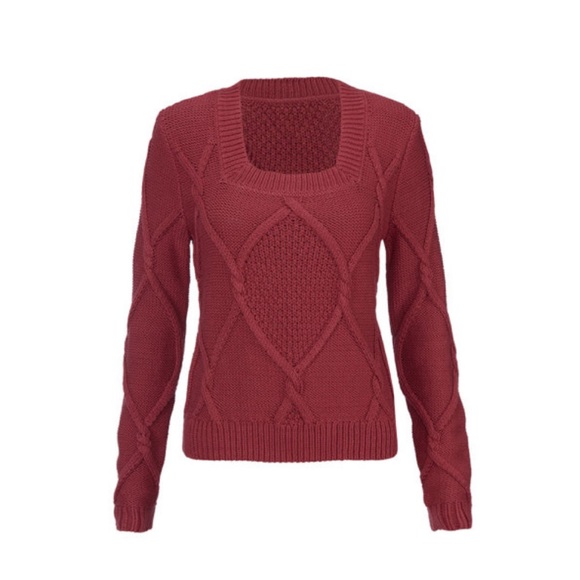 CAbi- square neck sweater- Size SMALL - Picture 1 of 13